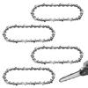 AIMOONSA - Set of 4 Chainsaw Chains 4" (10 Cm) Full Chisel — 28 Links (portable Mini Chainsaw)
