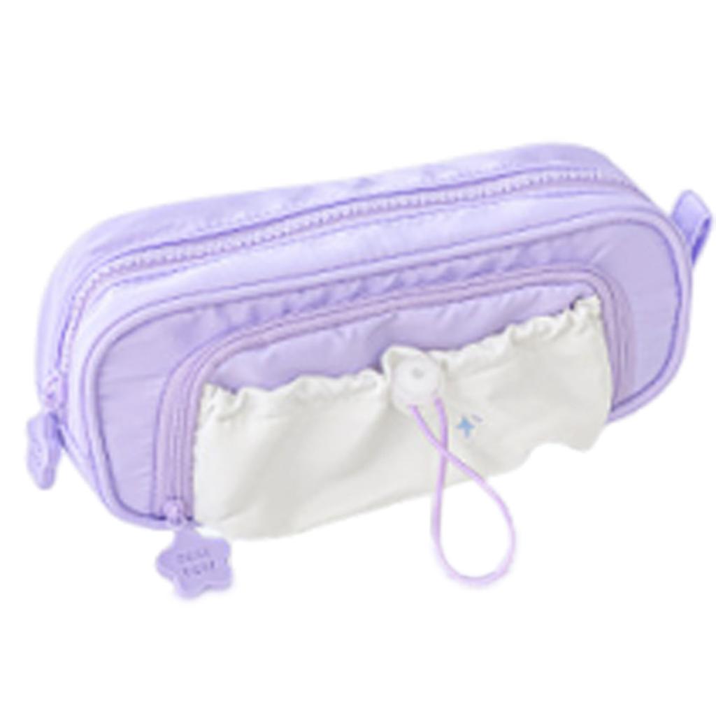 Cartoon Pencil Case,Large Capacity Drawstring Pencil Bag,Double Layer Stationery Pouch,Student Stationery Bag Pen Organiser