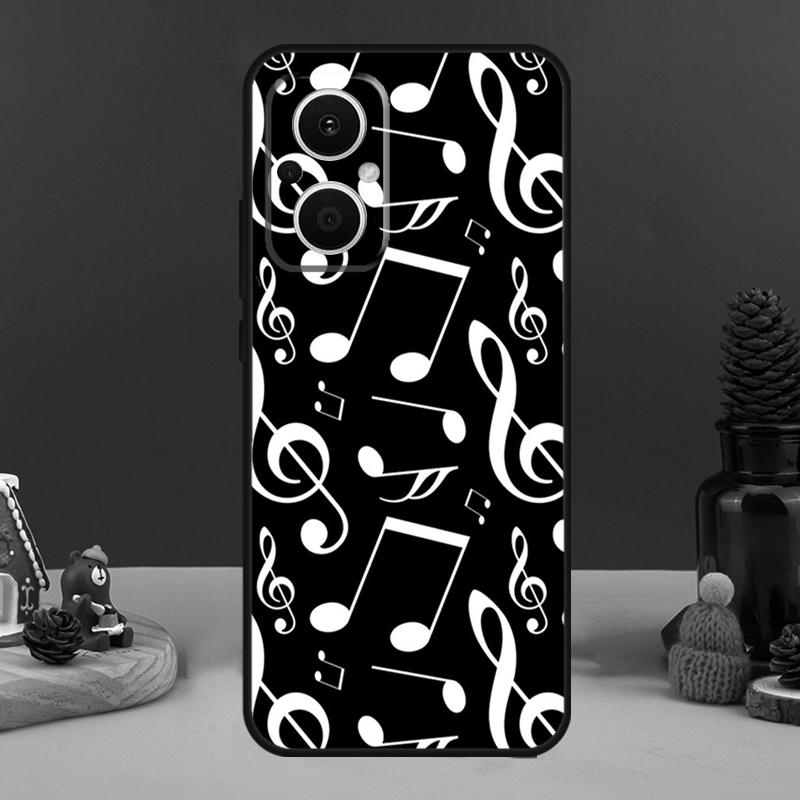 Treble Clef Music Note Case For OPPO Reno 8T 4Z 5Z 10 Pro 11 F 4 5 6 7 8 Lite OPPO Find X5 X6 Pro X2 X3 Lite Cover