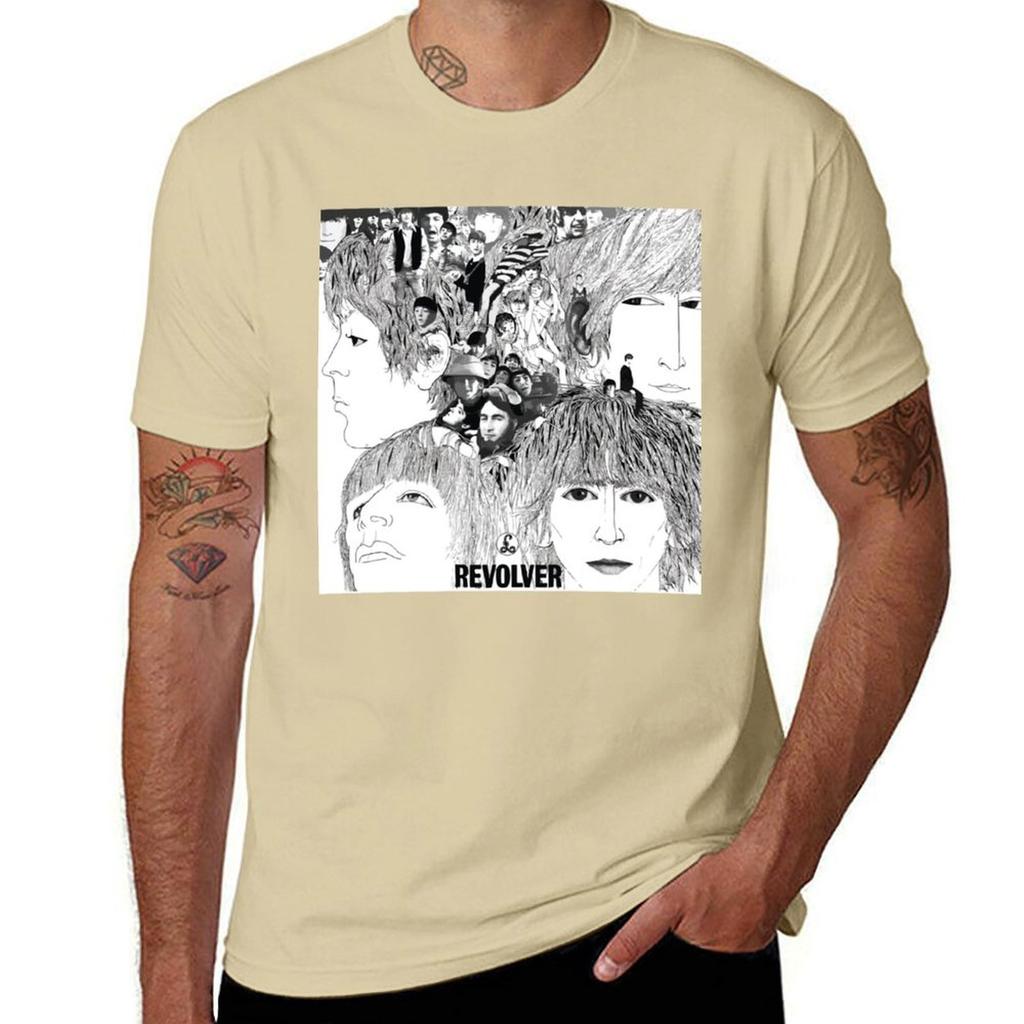 Revolver Album Cover Classic T-Shirt Graphics New Edition Vintage Men Graphic T Shirts