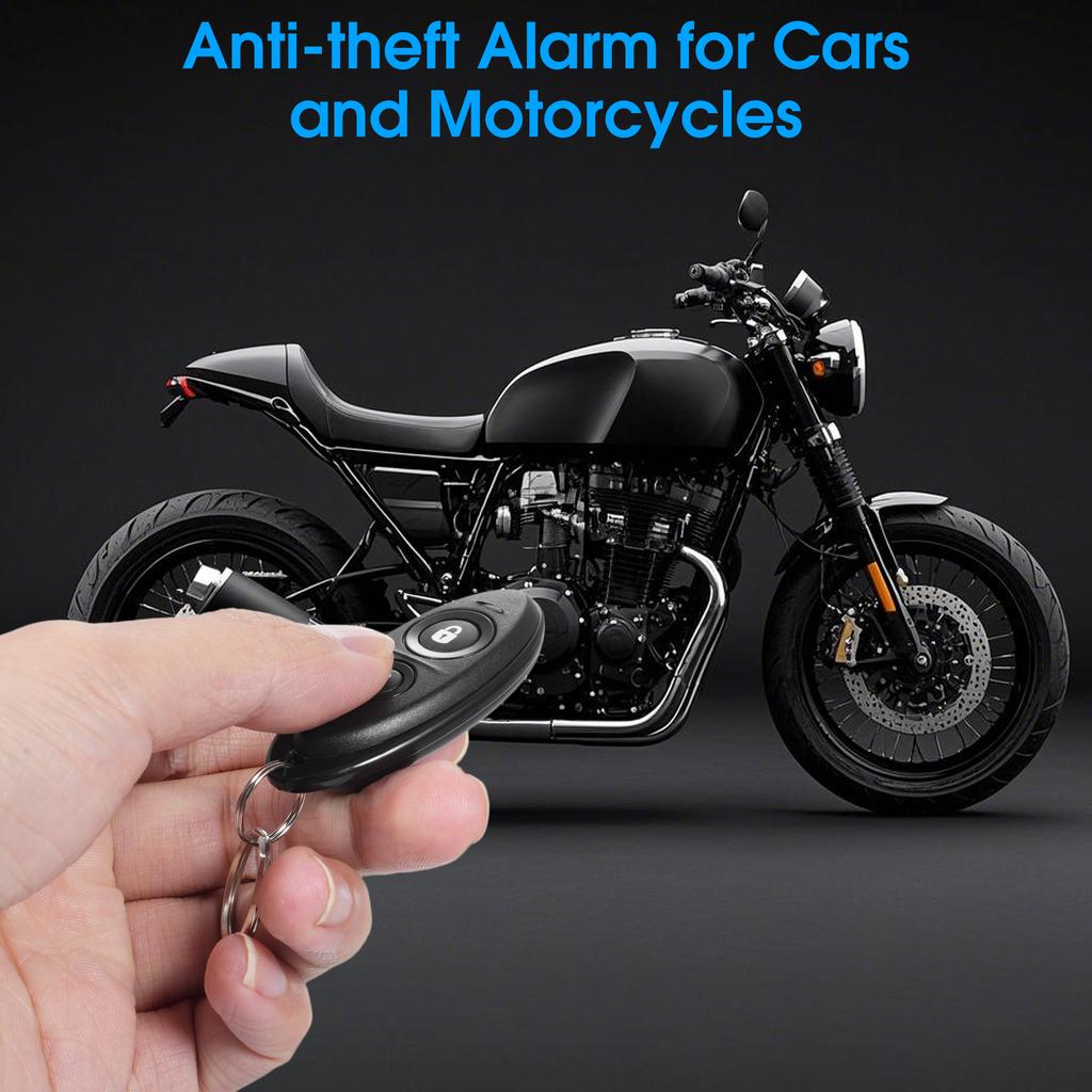 Motorcycle Security Kit, Anti Theft Car Device Alarm System with Remote, Sound Alert, Vibration Sensor and Current