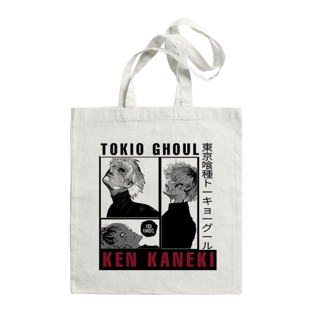 Japan Anime Kaneki Ken Tokyo Ghoul Canva Bag Harajuku Gothic Style Shopper Large Capacity Women Bag Shoulder Bag Vintage HandBag