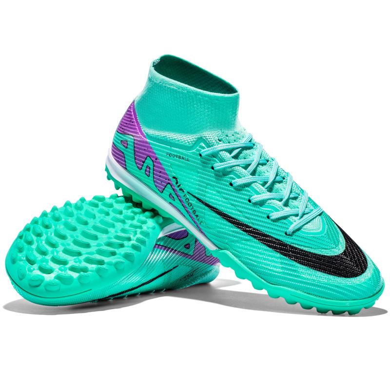 2435 New Football Shoes Men's High-top Youth Adult Training Shoes Long Nails TF Broken Nails Training Shoes