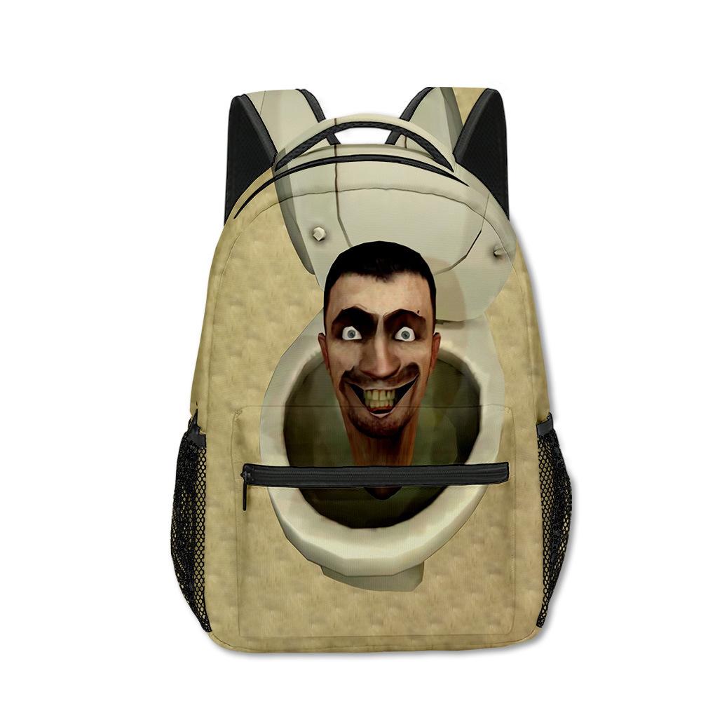 Popular Kpop Youthful School Bags Unisex Skibidi Toilet Travel Bags 3D Print Oxford Waterproof Notebook Shoulder Backpacks