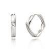 GEIGER Jewelry Square Ring One-Touch Silver Earrings GISVEE048