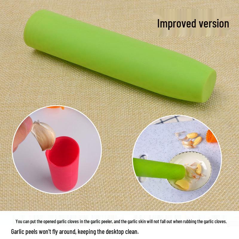 Silicone Garlic Peeler and Masher - Manual Press Tool for Easy Garlic Peeling