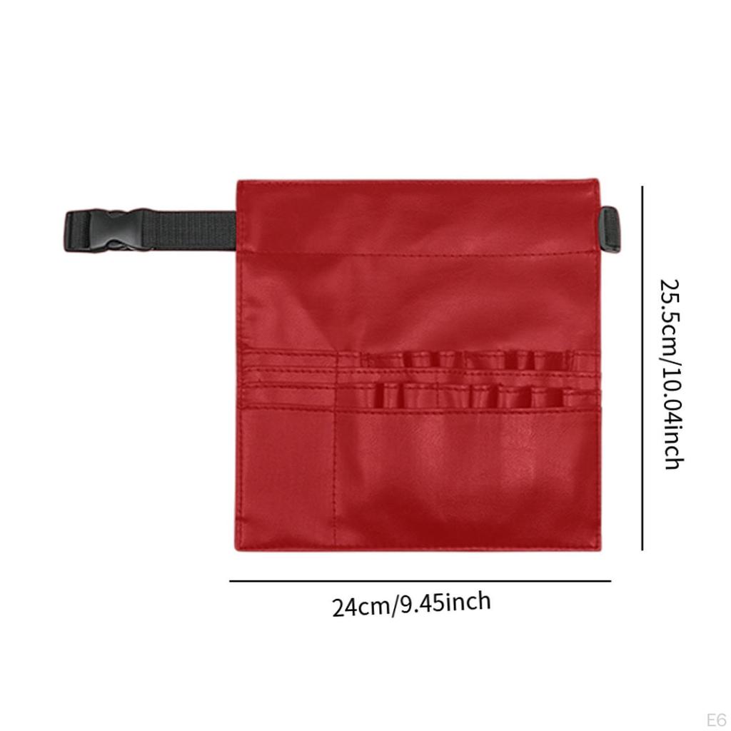 Haircut Tools Scissors Storage Bag Barber Waist Pouch PU Leather Multifunctional Holder Salon