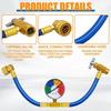 R134A Air Conditioning Refrigerant Charging Hose with Gauge Fits for Car AC Air Conditioning Refrigerant Charging Tool
