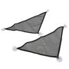2pcs Reptile Hammock Bearded Dragon Triangular Mesh Hammock with Suction Cups for Iguanas Anoles Geckos SnakesBlack L