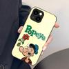 P-Popeyes The Sailor Phone Case For IPhone 17 Air 16 E Pro Max 15 14 13 Mini 12 Pro 11 Max Plus Black Glass Cover
