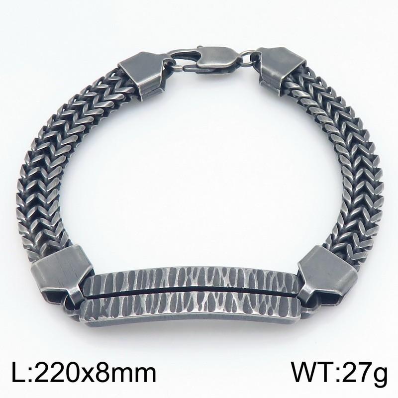 Durable Stainless Steel ID Bracelet for Men Minimalist Braided Chain Fashion Jewelry Vintage Accessory Daily & Party Wear