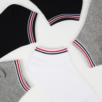 8 Pairs of Men's and Women's Preppy Line Sneaker Socks