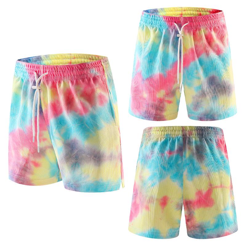 

Камуфляжные шорты для бега на открытом воздухе, мужские спортивные шорты для спортзала, быстросохнущие, для тренировок, фитнеса, бега, спортивные штаны, спортивные костюмы XXXL розовый