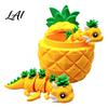 Small Item Storage Jar 3D Printed Pineapple Dragon Figurine Creative Fidget Toys Movable Joints Desk Organizer Toy Flexible Stress Relief Toys for