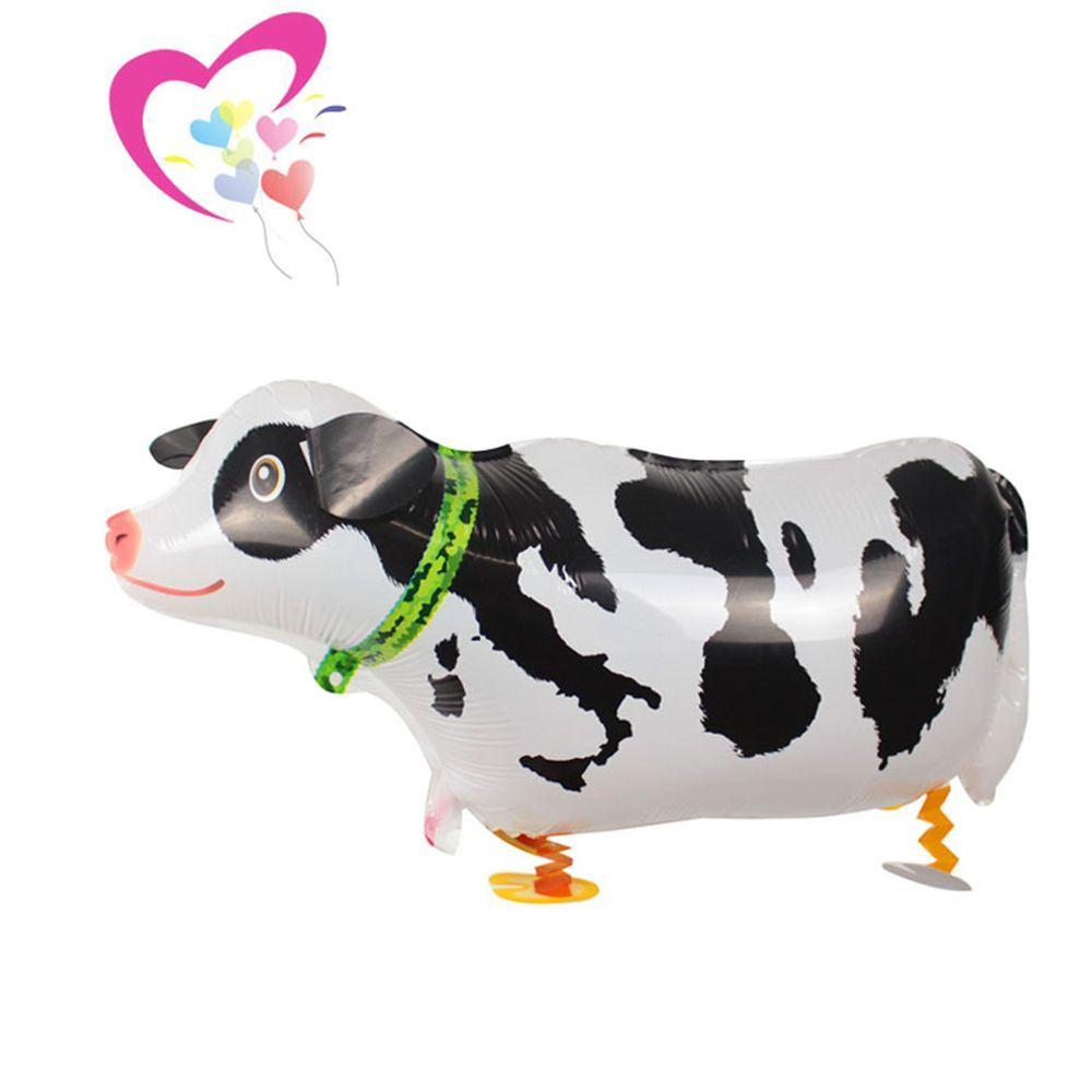 Decoration Toy Farm Baby Animal Pet Helium Shower Cow Shaped Party Foil Balloon Birthday
