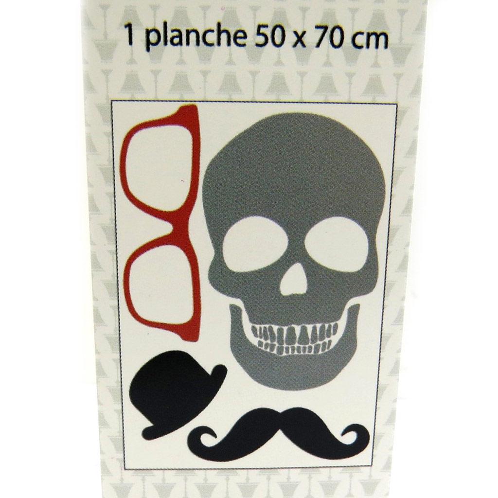 Les Trésors De Lily [L4986] - Planche de stickers 'Tête de Mort' (50x70 cm)