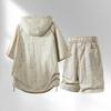 MEDE Men's Ice Silk Hooded Sports Two-Piece Set