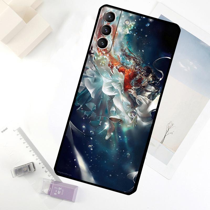 Chinese style Tian Guan Ci Fu Phone Case For Samsung Galaxy S24 FE S23 Ultra S21 S22 S25 S26 Ultra S10 Plus S20 FE Cover