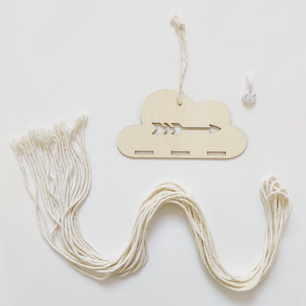 INS Nordic Holz Wolke Baby Haar Clips Halter Prinzessin Mädchen Haarnadel Haarband Lagerung Anhänger Schmuck Organizer Wand Ornamente