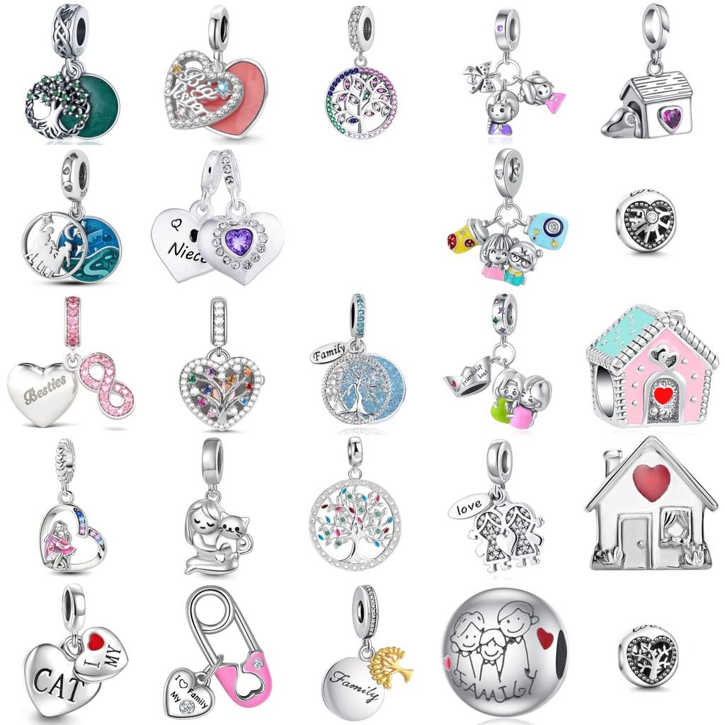 Neuer Kupfer-Stammbaum-Zwinger-Anstecknadel-Anhänger Schmuckstück Perle Passend für Original-Charms-Armband Schmuckzubehör