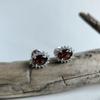 Silver Earrings with Natural Garnet 2.15ct (2191469)