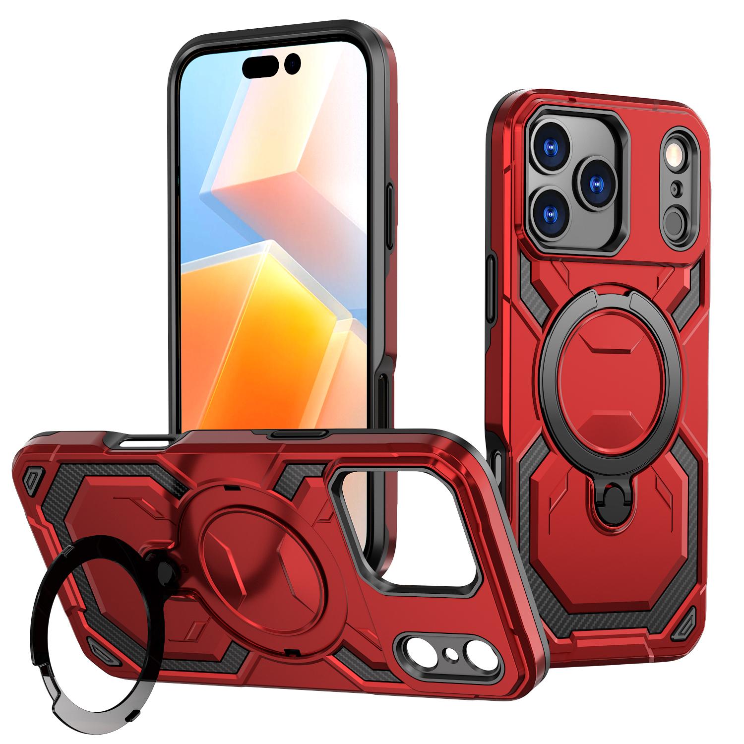 

Armor Magnetic Case For iPhone 17 Pro max 17e 16e 16 15 14 13 12 Pro Max 360° Rotatable Stand Holder Protection Kickstand Cover iPhone Air