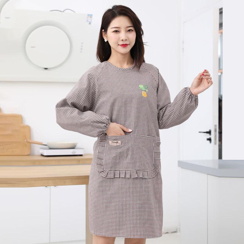 Extended Cotton Coveralls for Adults, Long-Sleeved, Stain-Resistant Apron for Work, Home, Kitchen, and Commuting
