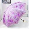 Folded Retro Embroidered Lace Double Layer Vinyl Three-fold Umbrella Wedding Umbrella