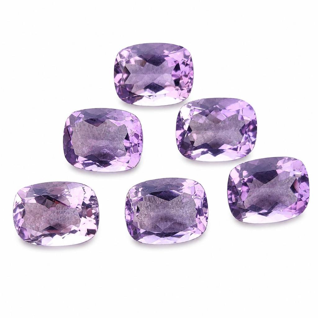 Purple Amethyst Cushion Cut Faceted Gemstone | AAA Quality Calibrated Loose Stone for Jewelry Making