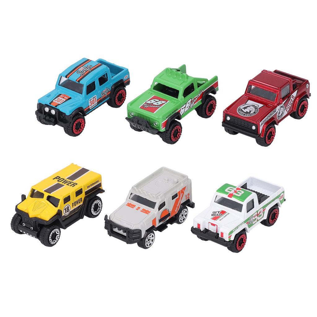 6 Stück 1:64 Maßstab Legierung Rennwagen Set Hohe Simulation Sammlerstück Tragbar Die Cast Pull Back Spielzeug