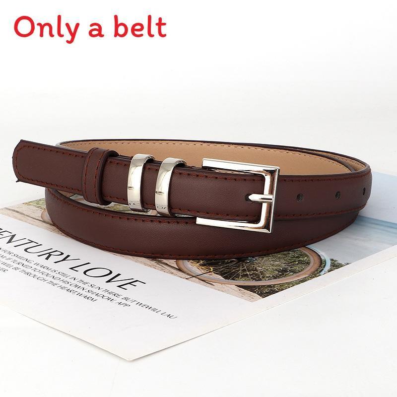 Pu Womens Fashion Leather Belt With Fine Alloy Buckle For Office Outings And