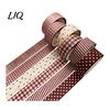 Artistic Washi Tape Roll 6 Rolls Plaid Set, Grid Checkered Pattern Masking Tape, Self Retro Adhesive Decorative for DIY Crafts, Journal, Scrapbook,