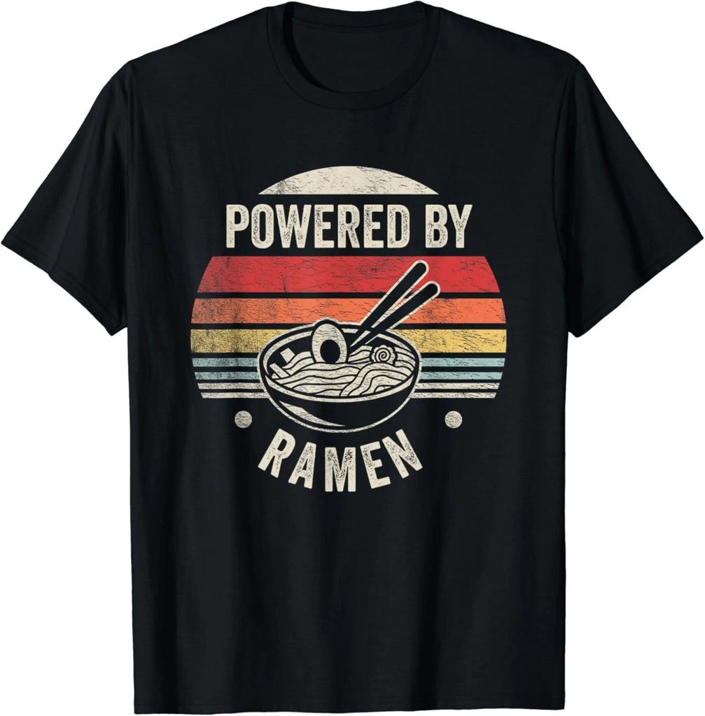 Vintage Powered By Ramen Japanese Love Anime Noodles Foodie Gift Unisex T-Shirt