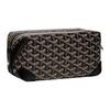 Goyard Monogrammed Zippered Canvas And Calfskin Travel Toiletry Bag Unisex Toiletry Bag Black BOEING025TY-01CL01P