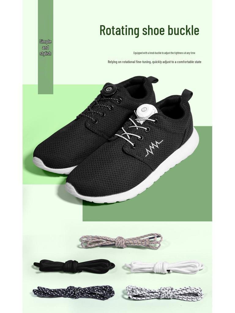 Adult & Kids Twist Buckle No-Tie Casual Sneakers with Automatic Rotating Shoelaces
