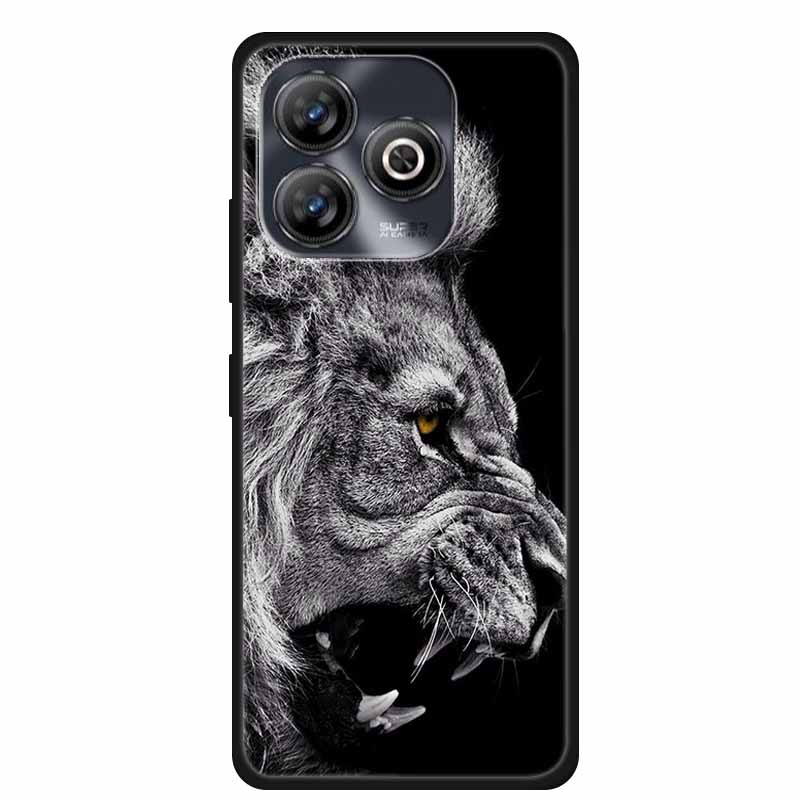 Pro ZTE BLADE A75 4G Pouzdro Zvířata Měkký Silikon TPU Pouzdra na Telefon Zadní Kryt Pro ZTE BLADEA75 Nárazuvzdorný Vlk Ochranný Cool Coque