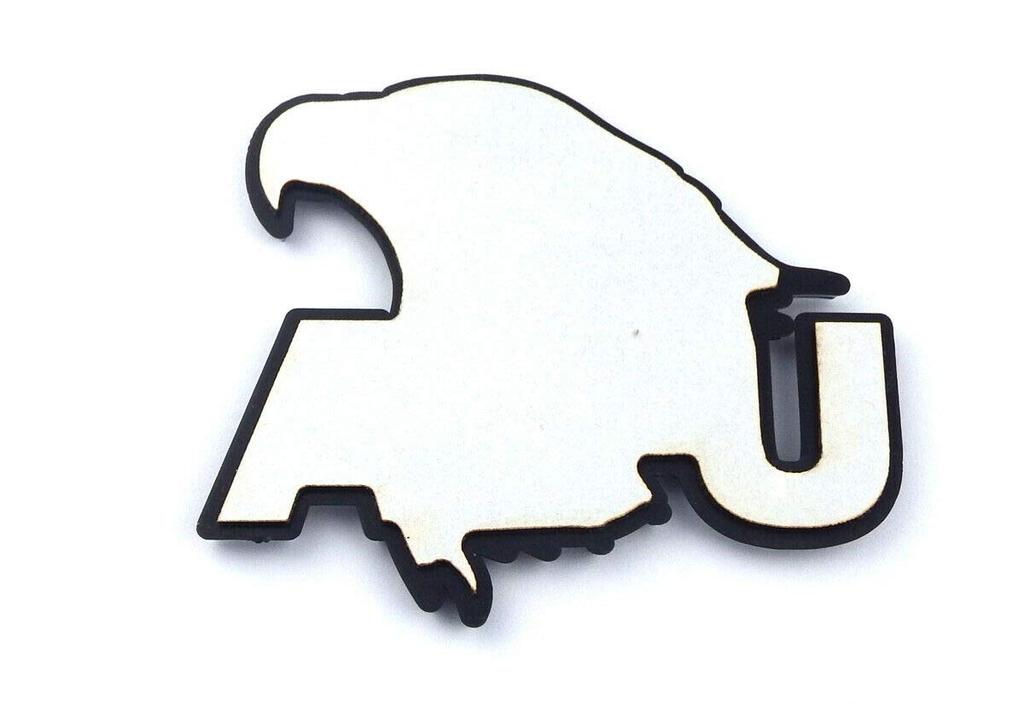 USA American Eagle Flag Black Chrome Eagle Plastic Car Emblem Decal 3"