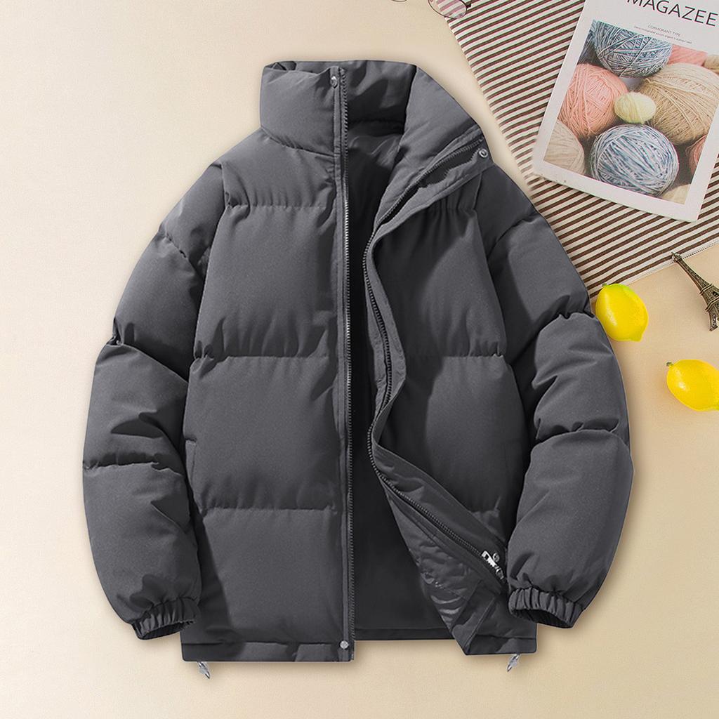 Men Thick Winter Black Parkas Casual Warm Coat Solid Color Cotton-padded Coats Fashion Outwear Men's Big Size Parkas 2025 M-3XL