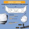 Semi-Truck Sun Shade For Windshield And Side Window | 300T Sunshade Maximum Coverage | Block Sun Heat Rays | Keep Warm In Winter For Semi, Commercial