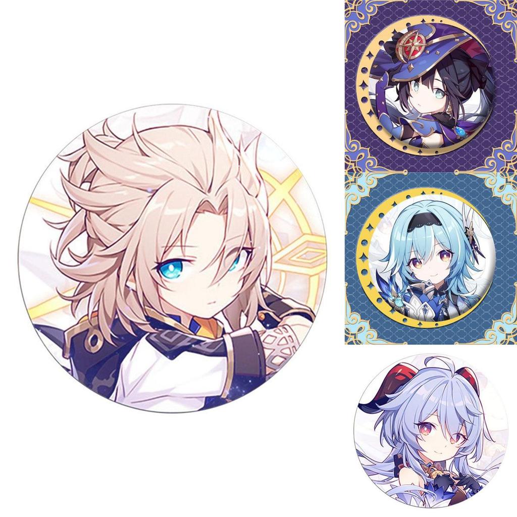 Captivating Fashion Jewelry Badge Featuring Cartoon Animation Brooch From Genshin Impact