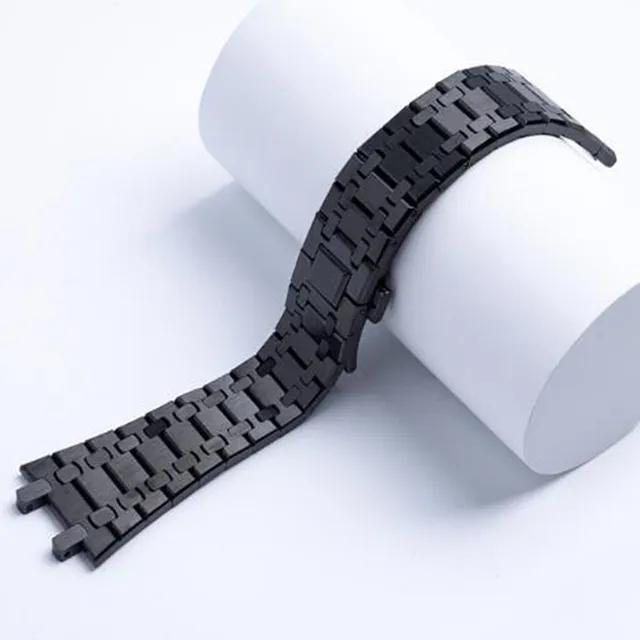 Watchbands 21mm 26mm Men Women Full Stainless Steel Bracelet For AP ROYAL OAK 15400 26331 15500 Watch Strap Folding Buckle