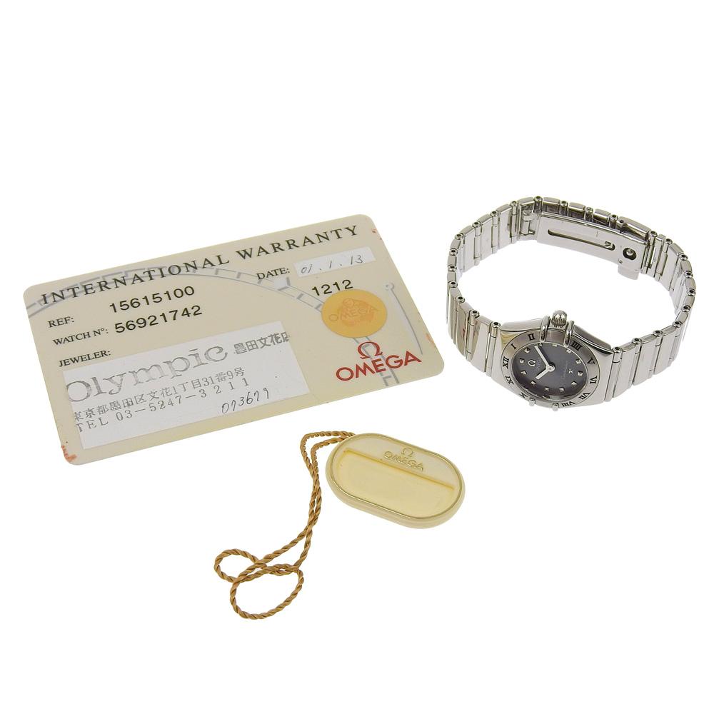 Omega Hodinky Constellation 1561.51 Mini my choice šedý ciferník nerezová ocel quartzový analogový displej dámské použité