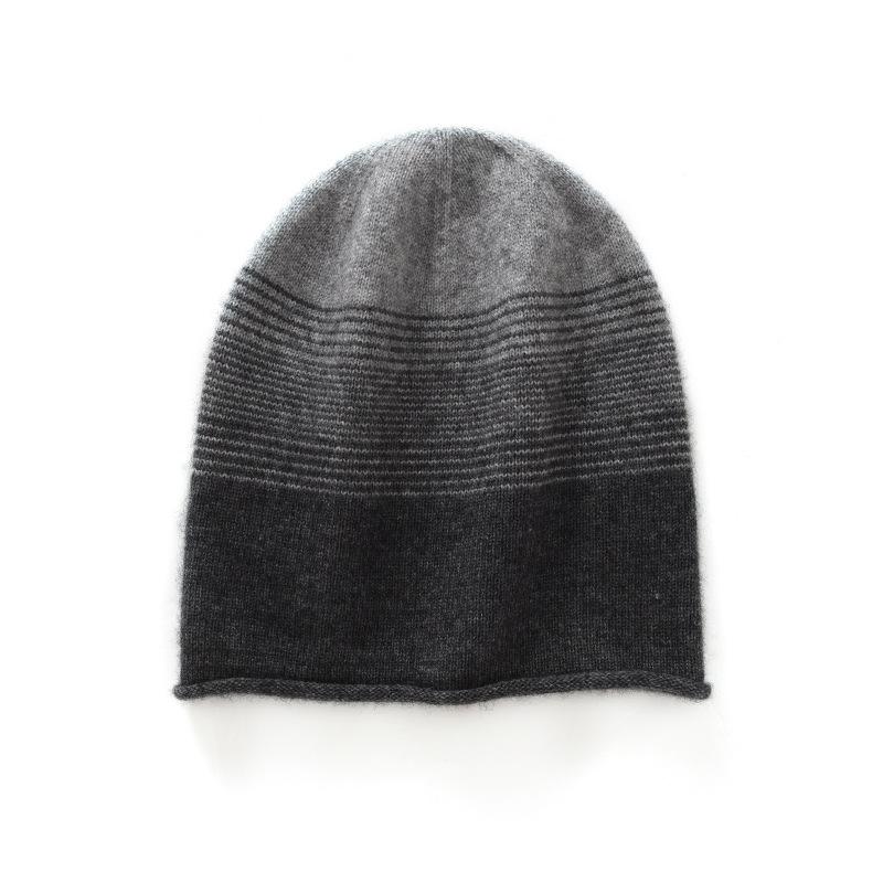 Autumn and winter new cashmere knitted hat fashionable versatile thickened warm jacquard ear protection men's and women's cashmere wool hat