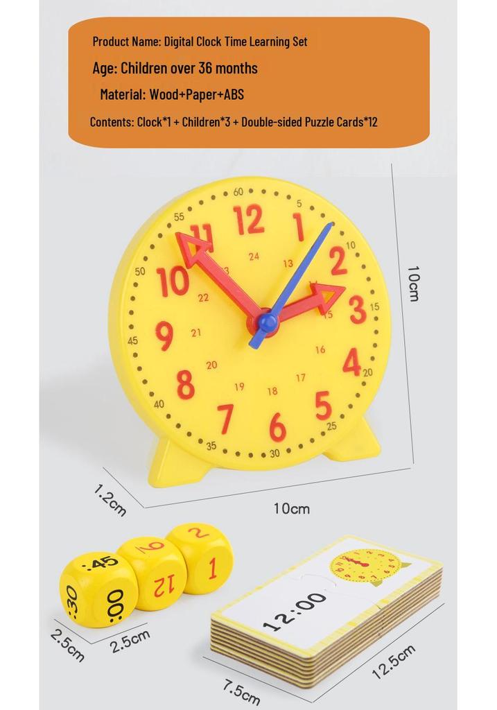 First Grade Clock for Early Childhood Time Recognition and Learning