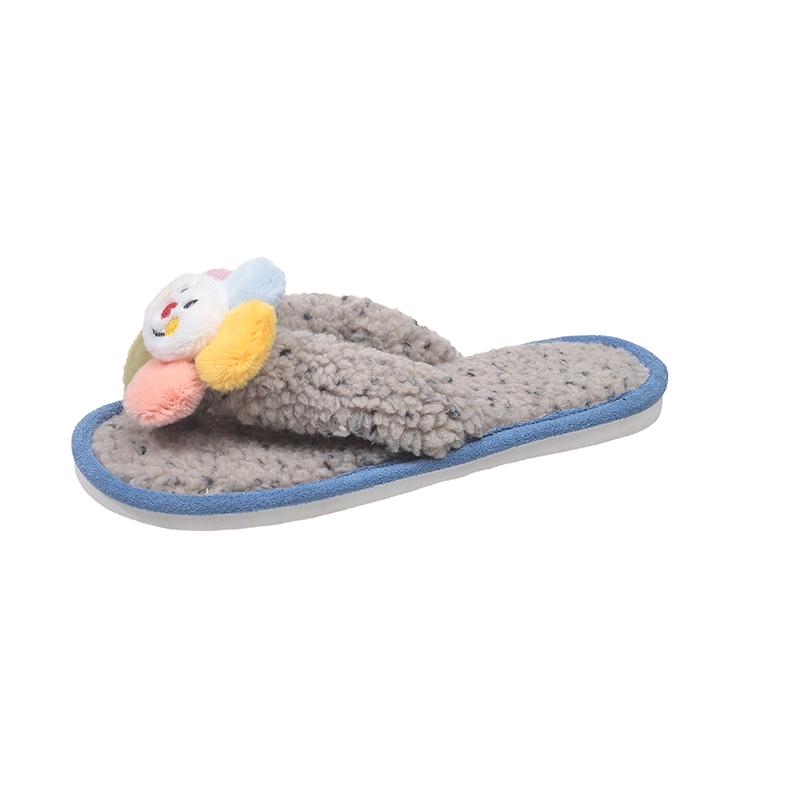 Fashion 2025 New Women's Plush Fluffy Flip Flops Slippers Cute Soft Comfortable Non Slip Indoor Home Shoes Winter Spring Autumn