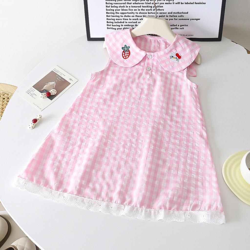 Cute Sleeveless Princess Dress for Infant Girls Soft Breathable Casual Party Birthday Daily Wear Little Baby Girl Summer Dress