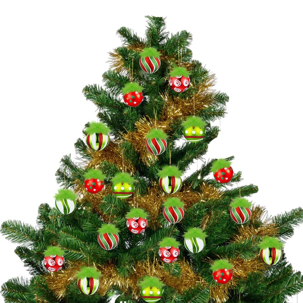 6CM Weihnachtskugel-Set (18 Stück) - Weihnachtsszene Dekorationen, Weihnachtskugel