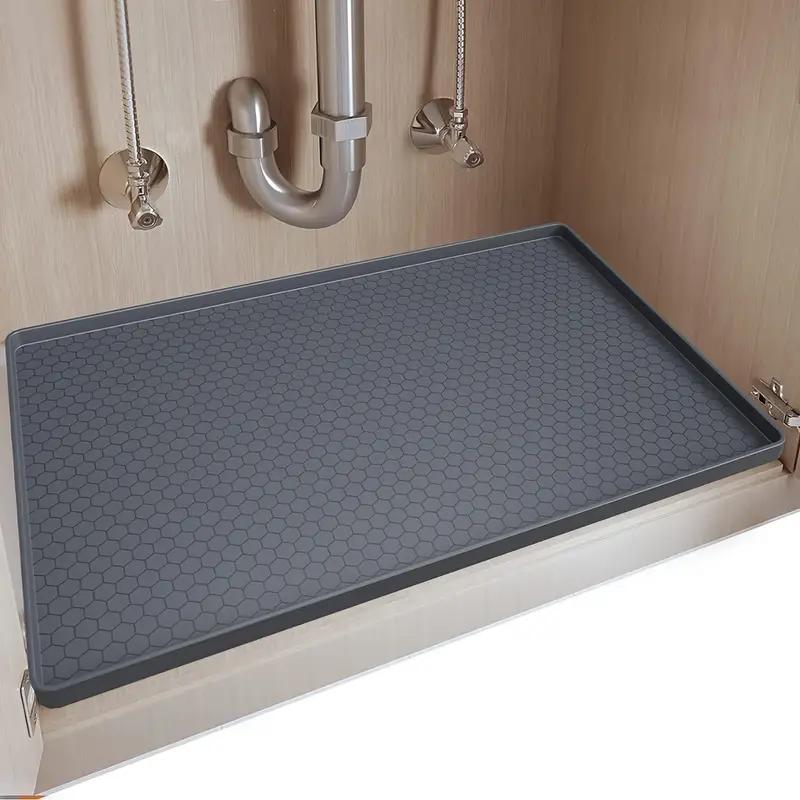 Tapis de sous-évier Tapis d'armoire de cuisine Tapis d'évier en silicone Tapis d'armoire de cuisine et de salle de bain et Tapis de protection contre les gouttes Accessoires de cuisine