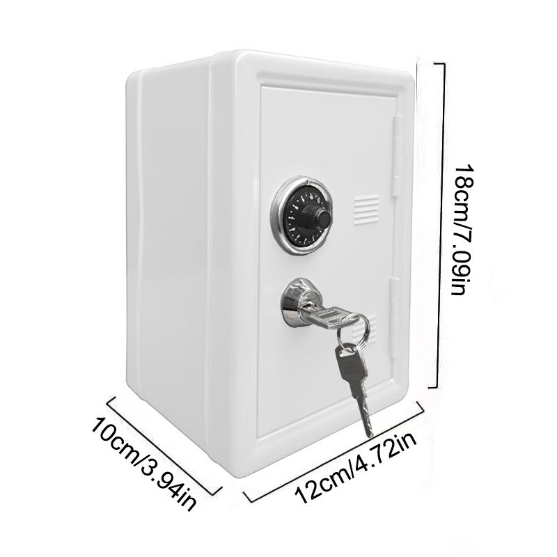 Frcctre Kids Safe Bank, Money Box With Coin Tray, Mini Locker Small Safe Storage Box Piggy Bank With Combination Lock And Key