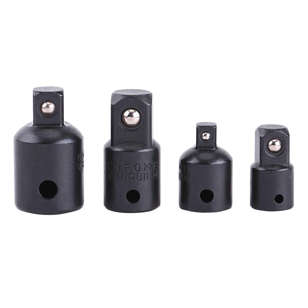 4pcs Socket Converter Set of Screwdriver Converters 1/2, 3/8, 1/4 Socket Adapters, Steel, Corrosion Resistant, Detention, Small